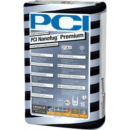 PCI Nanofug Premium Variabler Flexfugenmörtel 5-15kg, insbesondere für Feinsteinzeug und Steinzeugbeläge