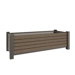 TraumGarten SYSTEM Rhombus Alu 4-Eck Pflanzkasten mit Einsatz, Vintage-Oak Zeitloses Design trifft auf hochwertige Verarbeitung, L/B/H: 129,5x52x40 cm