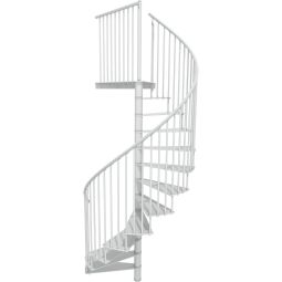 Minka Spindeltreppe Portofino weiß Wendeltreppe inklusive Handlauf aus hochwertigem PVC, bis Geschosshöhe 300 cm