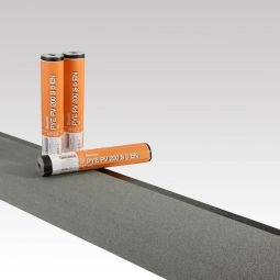 BAUDER Elastomerbitumenbahn PYE G 200 S4 feinbestreut Elastomerbitumen Schweißbahn als untere Lage, Trägereinlage Glasgewebe 200 g/m², 5 m²/Rolle
