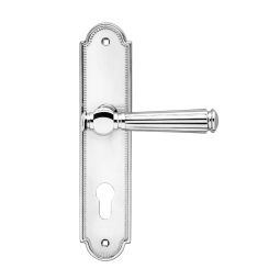 Karcher Langschild-Garnitur Schöntal L260 Chrom Türklinke Einfache Montage, geeignet für Renovierungen