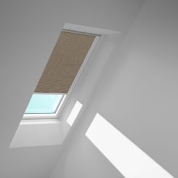 VELUX Rollo Nougat 4163 Standard-Sichtschutzrollo mit Führungsschienen, für verschiedene VELUX-Dachfenster geeignet
