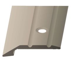 PARKETTFREUND Anpassprofil eloxiert Sand Schrauben und Dübel Übergangsschiene Aluminium‑Profil für stabile Bodenanschlüsse, verschiedene Varianten, bis 1,8m, Höhenausgleich 4mm