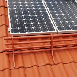 Heuel Schneefang-Systempaket QuattroPipe Alu-Natur f&uuml;r Tonziegel/ Betondachsteine