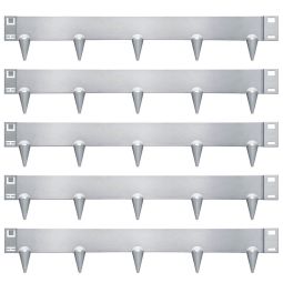 Wellker Rasenkante Metall Stahl verzinkt silber Beeteinfassung 15 cm hoch Länge 1075 mm, 5 Stück je Pack