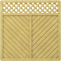 TraumGarten Sichtschutzzaun GADA Holz mit Gitter Sichtschutz Lamellenzaun massives, kleinastiges Fichtenholz (kdi), hohe Stabilität, verschiedene Größen