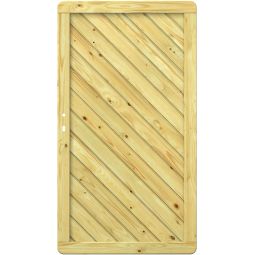 TraumGarten Sichtschutzzaun GADA Holz Tor mit Schlossbohrungen massives, kleinastiges Fichtenholz (kdi), hohe Stabilität, 98x179 cm