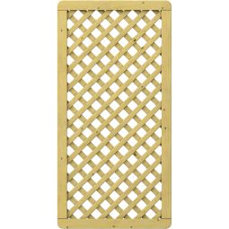 TraumGarten Sichtschutzzaun GADA Holz mit Diagonalrankgitter Sichtschutz massives, kleinastiges Fichtenholz (kdi), hohe Stabilität, verschiedene Größen