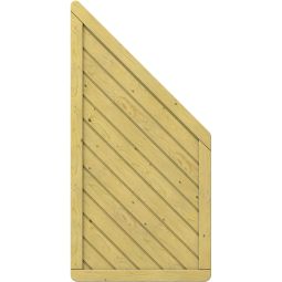TraumGarten Sichtschutzzaun GADA Holz Anschluss Sichtschutz Lamellenzaun massives, kleinastiges Fichtenholz (kdi), hohe Stabilität, 89x179 auf 89 cm