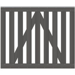TraumGarten Gartentor RAJA WPC anthrazit 101,5x85 cm, wählbare Öffnungsrichtung