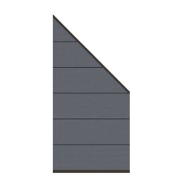 TraumGarten Sichtschutzzaun SYSTEM WPC XL Anschluss Anthrazit Sichtschutz Steckzaun Lamellenzaun 91x184/94 cm Anschluss mit 6 XL-WPC-Profilen, Alu-Leisten & T-Verbindern für seitliche Abschlüsse