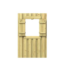 WINNETOO Fensterwand Spielerische Wand mit Fensterläden, kann oben oder unten im Turm eingebaut werden, für Kinder von 3-14 Jahren
