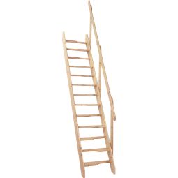 Minka Wangentreppe Softline Fichte Raumspartreppe Sambastufen, bis Geschosshöhe 280 cm