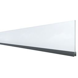 TraumGarten Sichtschutzzaun SYSTEM Dekorprofil Dekor-Matt Kunstglas Anthrazit 6 mm stark, 15 cm oder 30 cm hoch