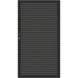 TraumGarten Sichtschutzzaun SYSTEM NEO PLATINUM Tor anthrazit Einzeltor 98x180 cm mit Alurahmen & 12 ummantelten WPC-Profilen – witterungsbeständig & DIN li./re. anschlagbar