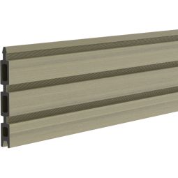 TraumGarten Sichtschutzzaun SYSTEM NEO PLATINUM Einzelprofil taupe-grau WPC-Einzelprofil 15x2 cm, Länge 178,3 cm – ummantelt, kürzbar, UV-beständig, ideal für Zaun-Selbstbau