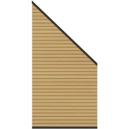 TraumGarten Sichtschutzzaun SYSTEM NEO PLATINUM Zaun-Anschluss lärche SYSTEM NEO PLATINUM Anschlusselement mit Schutzmantel, 91x184/94 cm – ideal für saubere Zaunabschlüsse