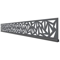 TraumGarten Sichtschutzzaun SYSTEM Dekorprofil TRIGON Anthrazit Kombinationsgitter für alle SYSTEM Zäune, pulverbeschichtetes Metall, inkl. Klemmleisten für den Einsatz an den SYSTEM Pfosten