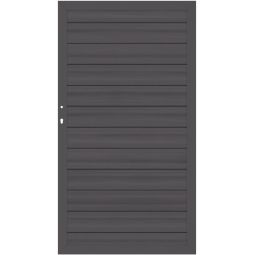 TraumGarten Sichtschutzzaun SYSTEM WPC Platinum Tor Anthrazit/Anthrazit Aluminiumrahmen 66x40 mm, WPC-Platinum-Profile, 98x180 cm, stabil, wartungsarm, DIN rechts/links, inkl. Beschlagsatz