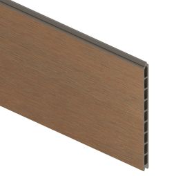 TraumGarten DreamDeck SYSTEM Platinum XL Einzelprofil teak-braun Flexibles Zaunprofil im dunklen Holzdesign, 30 x 2 x 178 cm