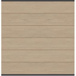 TraumGarten Sichtschutzzaun SYSTEM WPC XL Sand, Leiste Anthrazit Sichtschutz Steckzaun Lamellenzaun 178x184 cm Zaunfeld mit 6 XL-WPC-Profilen & Alu-Leisten – glatt, kürzbar, wetterfest & formstabil