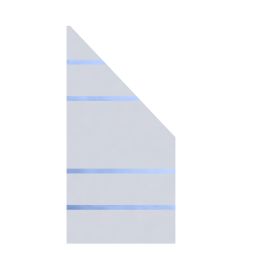 TraumGarten Glassichtschutz SYSTEM GLAS ALPHA Anschluss Sichtschutz 8 mm Sicherheitsglas, matt mit durchsichtigen Streifen, rechts und links wählbar