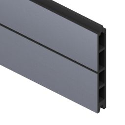 TraumGarten Sichtschutzzaun Einzelprofil SYSTEM WPC CLASSIC Anthrazit Sichtschutz Steckzaun Lamellenzaun Pflegeleichtes WPC Hohlkammerprofil mit zwei Designseiten für variable Zaun- oder Sichtschutzlösungen, 178x15x2cm (LxBxH), individuell kürzbar
