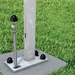 TraumGarten Sichtschutzzaun SYSTEM Verbundanker-Set für Pfostenträger Verbundanker-Set für 2 Aufschraubpfosten, inkl. 8 Gewindestangen, Montagemörtel & Zubehör – extrem stabil
