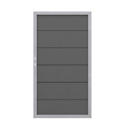 TraumGarten Einzeltor auf Maß Sichtschutzzaun DESIGN WPC ALU Anthrazit/Silber DESIGN WPC ALU Einzeltor, auf Maß gefertigt (B: 60–180 cm, H: bis 180 cm), mit WPC-Füllung & Alurahmen