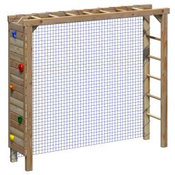 WINNETOO Fußballtor Klettertor ohne Bodenbefestigung, für Kinder von 3-14 Jahren