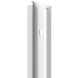 TraumGarten Sichtschutzzaun Pfosten-Eckmontageadapter für U-Profile weiß zum realisieren von Winkeln in Zaunanlagen von 45°-135°, verschiedene Größen