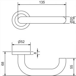 Griffwelt Wechselgarnitur Monza Edelstahl matt 3