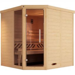 weka Designsauna Ecksauna KEMI Fichte 10