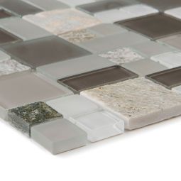 Wellker Kombimosaik Glas Naturstein Quarzit 3