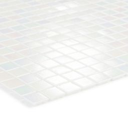 Glasmosaik Perlmutt weiß 32,7x32,7 cm 3