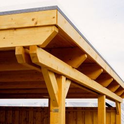 Skan Holz Einzelcarport Emsland Naturbelassen 5