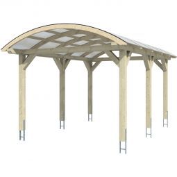Skan Holz Einzelcarport Franken Weiß 3