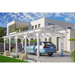 Skan Holz Einzelcarport Franken Weiß 4