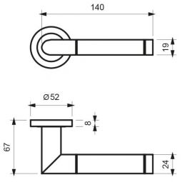 Griffwelt Wechselgarnitur Genua Edelstahl matt 3