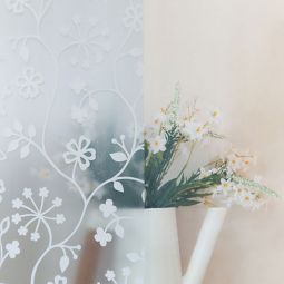d-c-fix Fensterfolie Motive mit Blumen Tord weiß Sichtschutz Klebefolie
