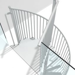 Minka Spindeltreppe Portofino weiß Wendeltreppe 3