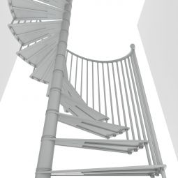 Minka Spindeltreppe Portofino weiß Wendeltreppe 6