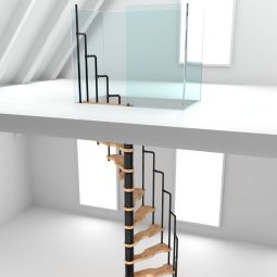 Minka Spindeltreppe Suono Buche schwarz 3