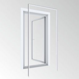 Windhager Insektenschutz Expert Montagerahmen 125x245 cm Weiß Bohrfreier Aluminium-Rahmen für Türen bis 120x240 cm