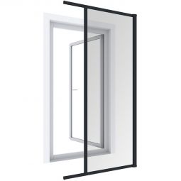 Windhager Insektenschutz Plus Rollo Tür 225x160 cm Anthrazit Flexibles Türrollo mit Rücklaufbremse und Windschutzbürste