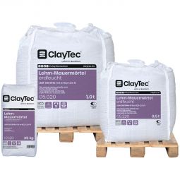 ClayTec Lehm-Mauermörtel Geeignet für tragendes Mauerwerk oder als Deckenschüttungen