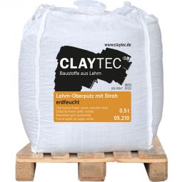 CLAYTEC Lehm-Oberputz grob mit Stroh, ERDFEUCHT für Innenbereich