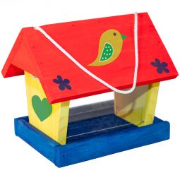 Windhager Vogelfutterhaus-Bausatz Woodpecker Futtersilo Futterstation Bausatz inkl. Farben für Kinder ab 3 Jahren