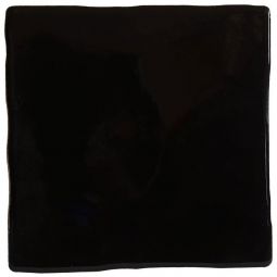 Wellker Wandfliese Soft Schwarz glasiert glänzend Rundkante 16,2x16,2 cm Stärke 0,7 mm auch als Muster erhältlich