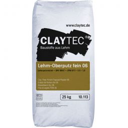 CLAYTEC Lehm Oberputz fein 25 kg Körnung bis 0,60 mm